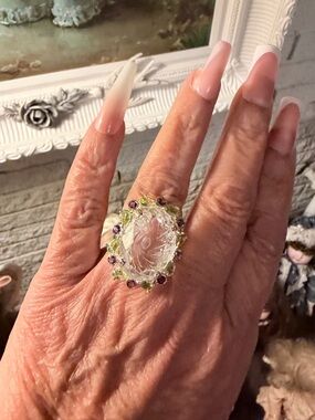 Clear quartz ring
